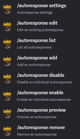Hugo autoresponse command overview