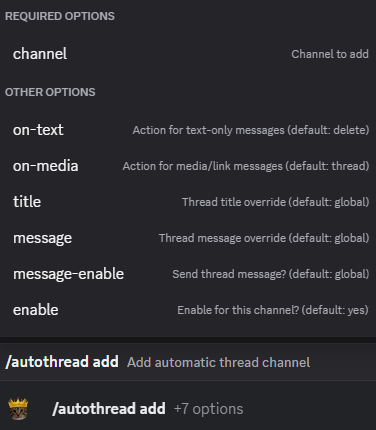 Hugo autothread add command setup