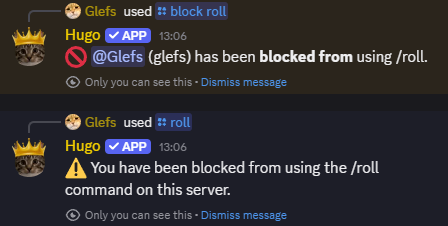 Hugo block command