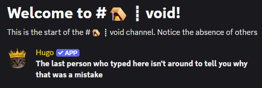 Example Hugo honeypot trap channel setup
