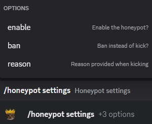 Hugo honeypot settings configuration