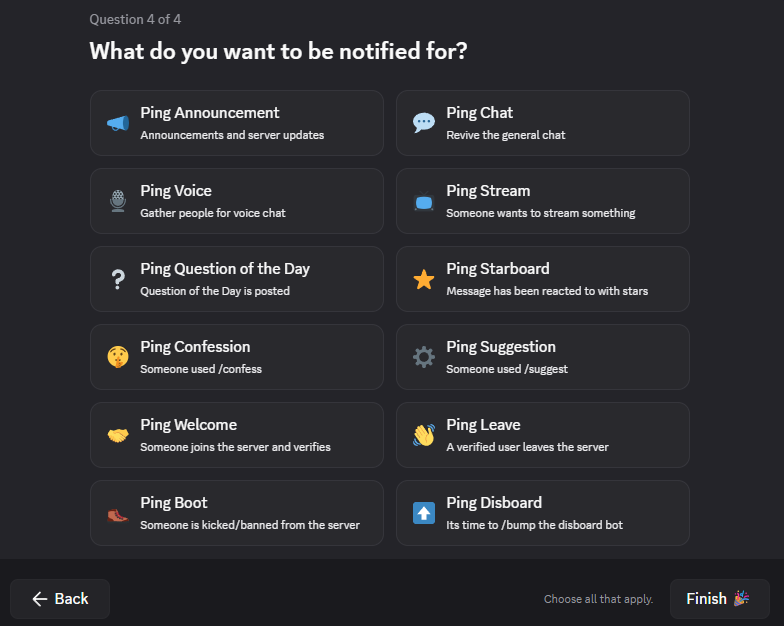 Discord onboarding ping role question