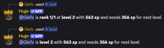 Hugo rank and level example