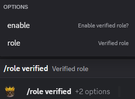 Hugo role configuration showing the verified role