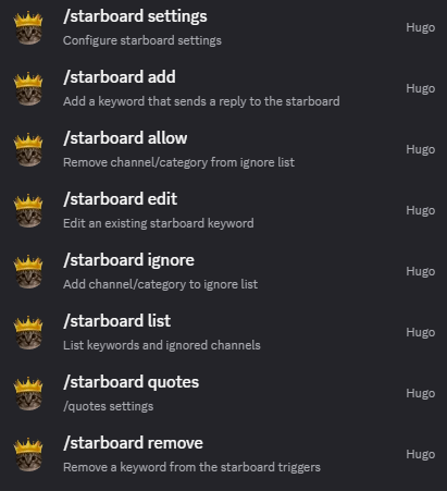 Hugo starboard command