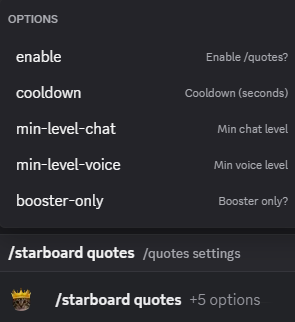 Hugo starboard quotes settings