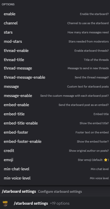 Hugo starboard settings