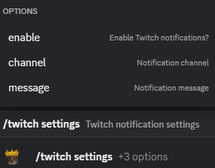 Hugo twitch settings