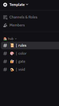 Server channel list as seen by an unverified user