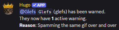 Example Hugo warning output