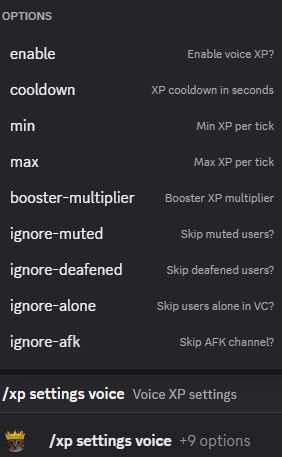 Hugo voice XP settings configuration